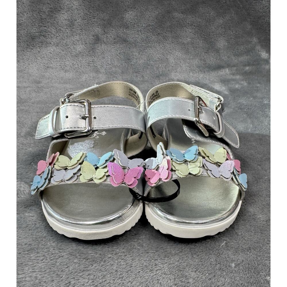 NEW! Nina Girls Silver Butterfly Dressy Sandal Comfort Size 8